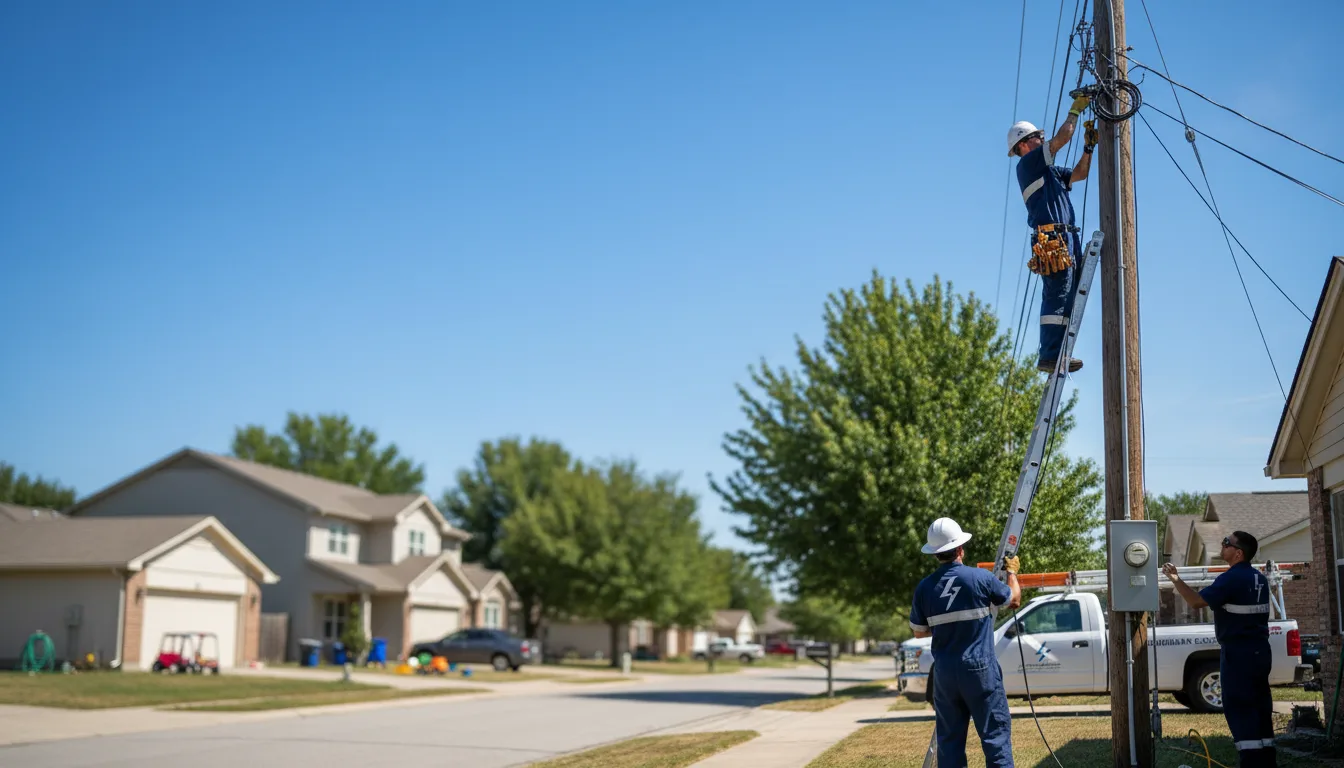 Residential electrician providing installation services in Oxford, MI